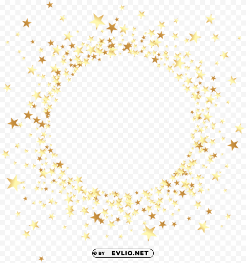 decorative round element with stars transparent Clear Background Isolated PNG Object
