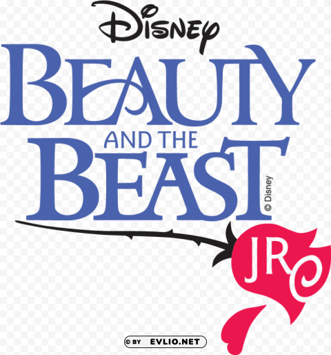 disney's beauty and the beast jr logo PNG for business use