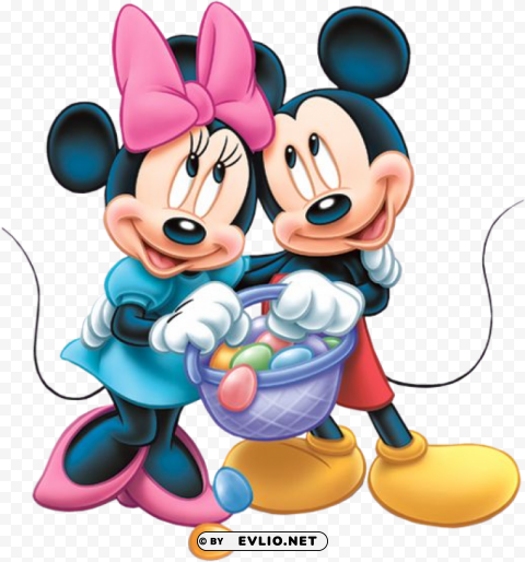 happy easter mickey and minnie PNG file without watermark PNG transparent with Clear Background ID 4a36c5a4