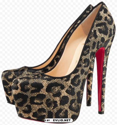 leopard female heels PNG images with transparent canvas variety