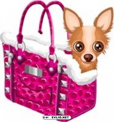 nyc chihuahua bag pink PNG clip art transparent background