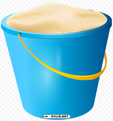 pail with sand Isolated Item with Transparent PNG Background