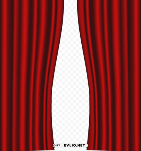 red curtains Isolated Object in Transparent PNG Format
