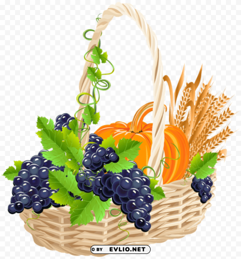 autumn basket PNG clipart