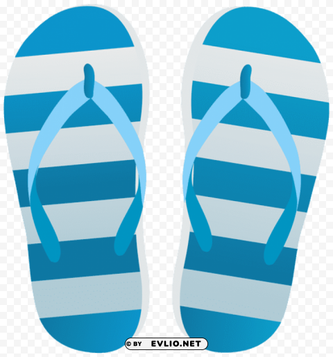 blue flip flops PNG with transparent background free