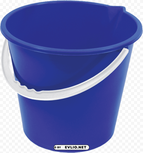 blue plastic bucket Isolated Character with Clear Background PNG