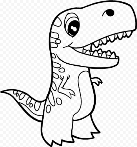dibujo de tiranosaurio beb para colorear dinosaurios - baby t rex coloring pages PNG for free purposes