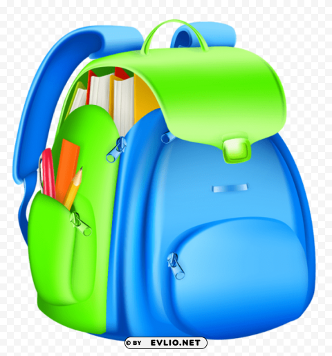 school backpack PNG images with clear alpha channel