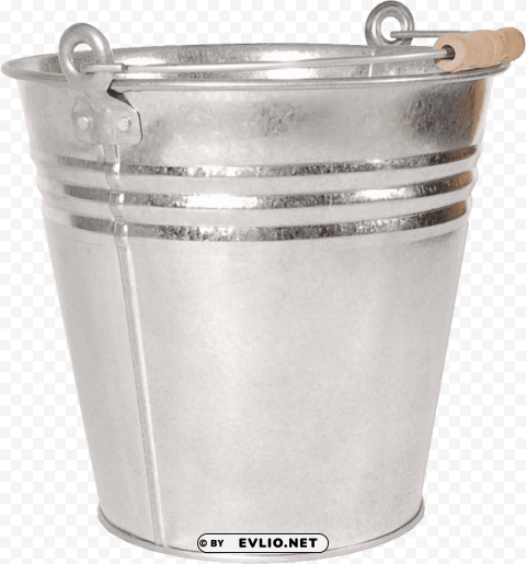 Transparent Background PNG of steel bucket Isolated Graphic Element in Transparent PNG - Image ID b3979dd0