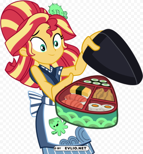 sunset shimmer sushi vector PNG Graphic with Transparency Isolation