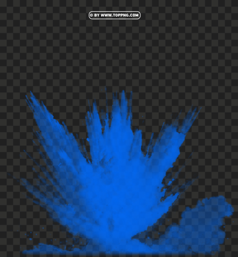 explosion blue effect background Transparent PNG Isolated Element