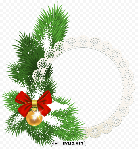 large white round christmas photo frame with blue candles and christmas balls PNG transparent graphics comprehensive assortment background best stock photos - Image ID 53686a0f