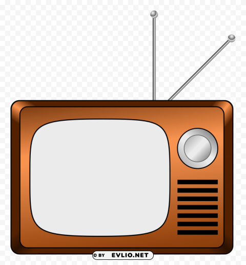 old television Clean Background Isolated PNG Icon