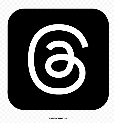 Threads Social Media Instagram App Logo symbol Icon Transparent PNG Isolated Illustration