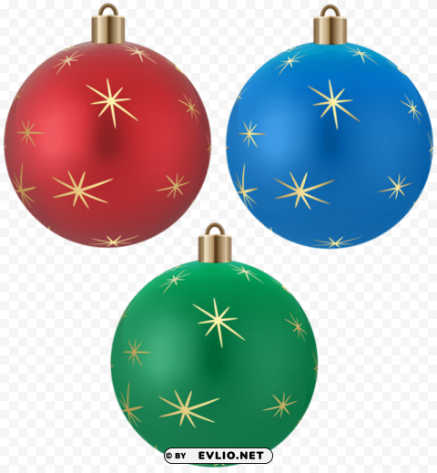 christmas deco balls set Free PNG images with transparency collection