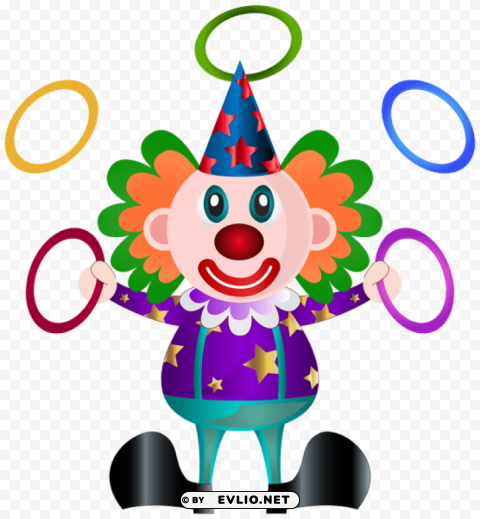 clown's Clean Background Isolated PNG Character clipart png photo - da1204ee