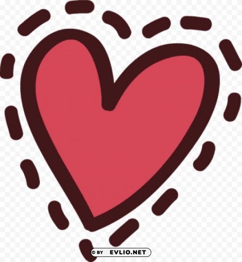 cute pink heart PNG Image with Transparent Background Isolation