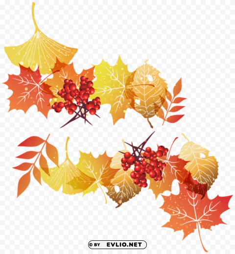 leaves autumn decoration PNG images without BG