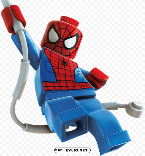 Lego Spider Man PNG Image Isolated On Transparent Backdrop