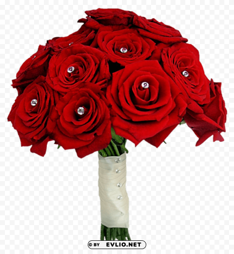 red rose bouquet Isolated Object on Transparent Background in PNG