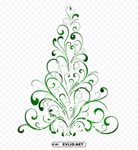 transparent green christmas tree PNG Isolated Illustration with Clarity