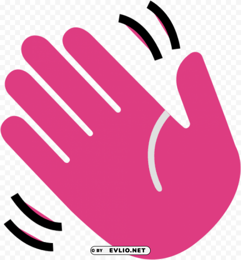 waving hand emoji android PNG Isolated Subject on Transparent Background