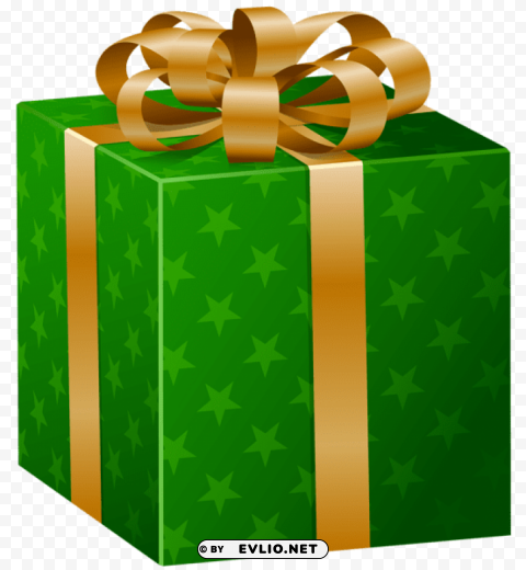 green gift box Transparent PNG Isolated Design Element