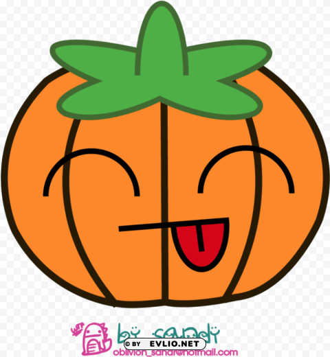 kawaii pumpkin Isolated Element in HighResolution Transparent PNG