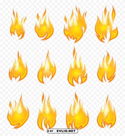 Transparent Flames Set Free PNG Download