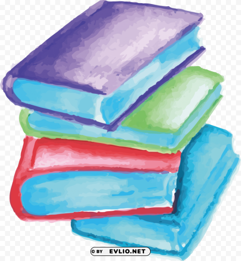 Watercolor Book PNG Files With Clear Background