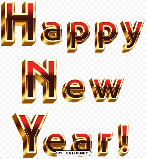 happy new year transparent image PNG graphics with clear alpha channel collection