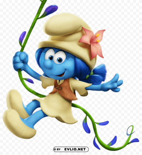 lily smurfs the lost village PNG pictures with no backdrop needed