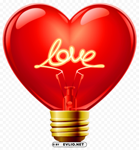 love heart bulb Transparent PNG images bulk package