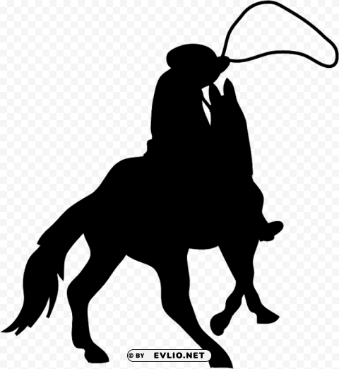 cowboy silhouette Transparent PNG Object Isolation
