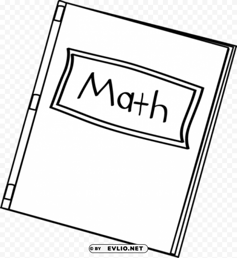 math bookblack and white PNG for social media
