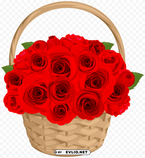 PNG image of rose basket Isolated Subject on HighResolution Transparent PNG with a clear background - Image ID cf37d120