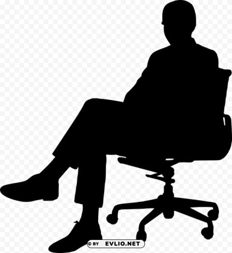business people sitting silhouette Clear PNG graphics