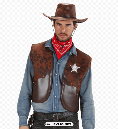 cowboy Clear Background Isolation in PNG Format