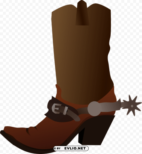 cowboy boot shoe Transparent Background Isolated PNG Character