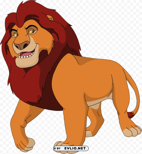 lion king Isolated Artwork on Transparent Background PNG