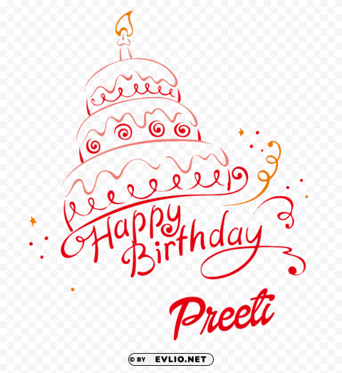 preeti miss you name Isolated Artwork with Clear Background in PNG