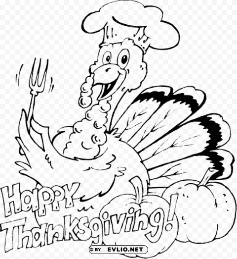 thanksgiving day para colorear High-quality PNG images with transparency