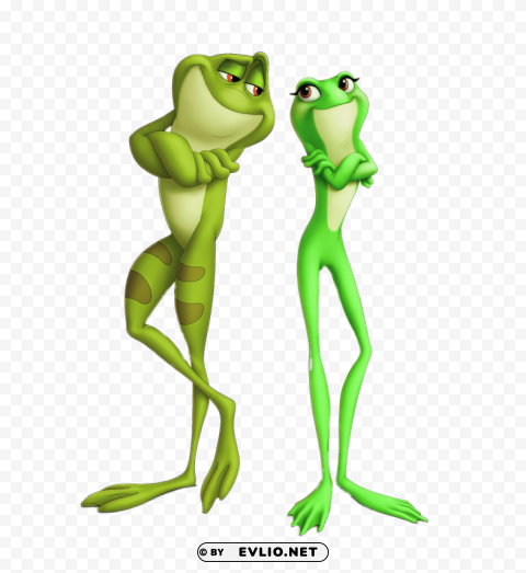 the princess and the frog Isolated Artwork on Transparent Background