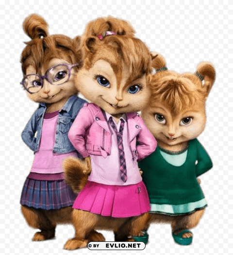 alvin and the chipmunks chipettes PNG Isolated Object on Clear Background clipart png photo - 8d25ea6e