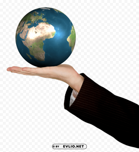 business woman holding the world PNG Graphic with Transparency Isolation