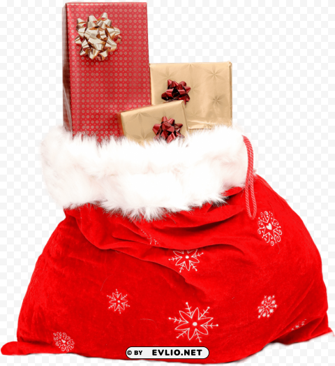 christmas sack gift Clear Background PNG Isolated Illustration