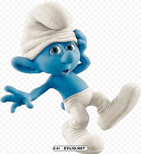 clumsy smurf Isolated PNG Graphic with Transparency