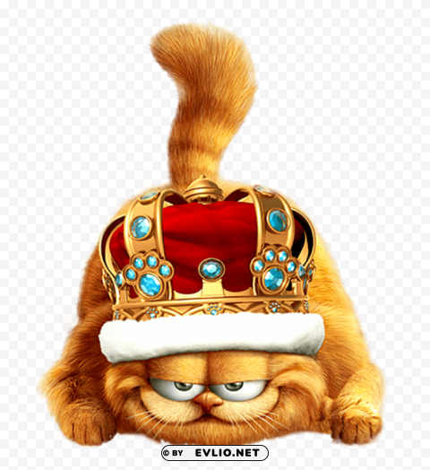 garfield king ture Isolated PNG Element with Clear Transparency