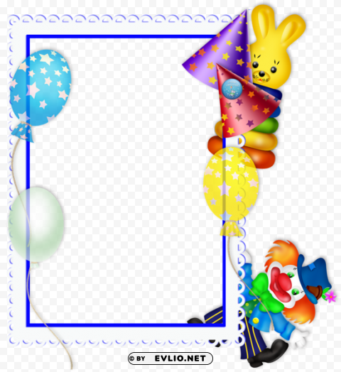 happy birthdayparty frame PNG files with clear background bulk download