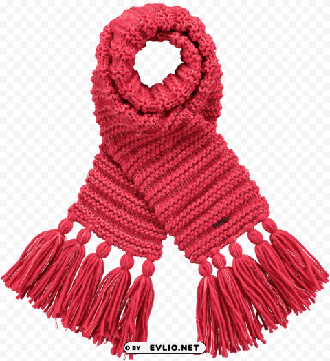 Red Scarf Isolated Design On Clear Transparent PNG